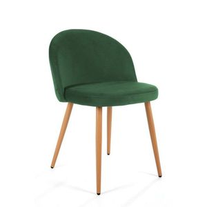 Sametová čalouněná židle Gera zelená vyobraziť