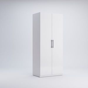 Šatní skříň FAMILY 90 cm lesklá bílá vyobraziť