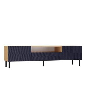 TV stolek KAMA 160 cm modrý/dub artisan vyobraziť
