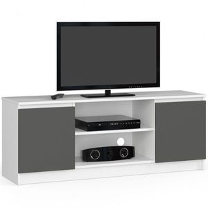 TV stolík Beron 140 cm biely/grafitovo sivý vyobraziť