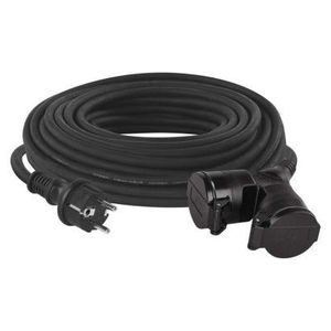Venkovní prodlužovací kabel s 2 zásuvkami ZANE 25 m černý vyobraziť