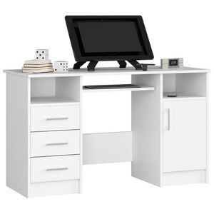 Volně stojící psací stůl Ana 124 cm bílý vyobraziť