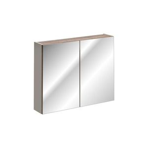 Závěsná koupelnová skříňka se zrcadlem Santa Fe 84-80-A-2D taupe vyobraziť