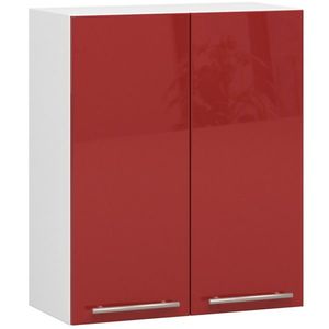 Závěsná kuchyňská skříňka Olivie W 60 cm bílo-červená vyobraziť