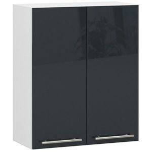 Závěsná kuchyňská skříňka Olivie W 60 cm grafit/bílá vyobraziť