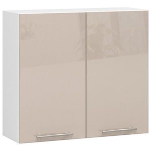Závěsná kuchyňská skříňka Olivie W 80 cm bílá/cappuccino vyobraziť