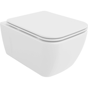 Závěsná WC mísa MEXEN MARGO s prkénkem bílá III vyobraziť