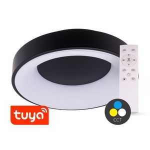 T-LED SMART TUYA Čierne LED stropné svietidlo guľaté 600mm 60W CCT s DO 105558 vyobraziť