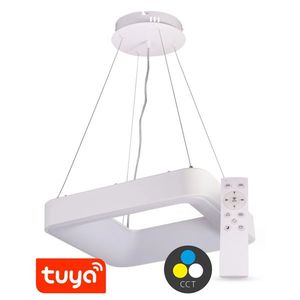 T-LED SMART TUYA Biele závesné LED svietidlo hranaté 500x500mm 48W CCT s DO 105575 vyobraziť