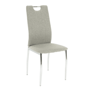 Jedálenská stolička, béžový melír/chróm, OLIVA NEW vyobraziť
