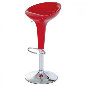 AUTRONIC AUB-9002 RED barová stolička, plast červený/chróm vyobraziť