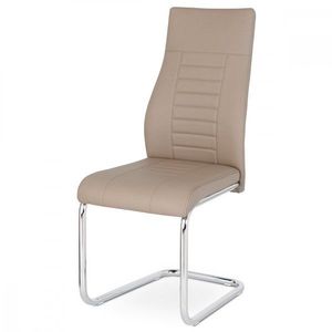 AUTRONIC HC-955 CAP jedálenská stolička, koženka kapučíno, chróm vyobraziť