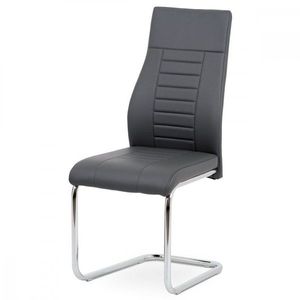 AUTRONIC HC-955 GREY jedálenská stolička, šedá koženka / chróm vyobraziť