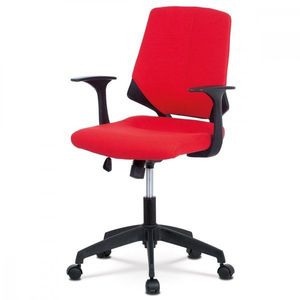 AUTRONIC KA-R204 RED kancelárska stolička, červená látka, čierne plastové područky vyobraziť