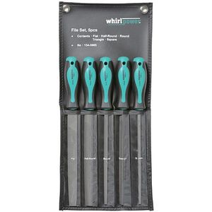 Sada pilníkov Whirlpower® 154-5005, 5 dielna, 200 mm, plochý, okrúhly, štvorhranný, rovný, polkruhový vyobraziť