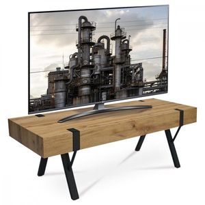 AUTRONIC AHG-262 OAK TV stolík, 120x44x40 cm, MDF doska, 3D dekor divoký dub, kov - čierny mat vyobraziť