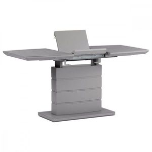 AUTRONIC HT-420 GREY Jedálenský stôl 110+40x70 cm, sivá 4 mm sklenená doska, MDF, sivý matný lak vyobraziť