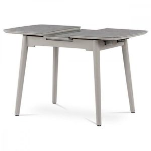 AUTRONIC HT-400M GREY Jedálenský stôl 90+25x70 cm, keramická doska sivý mramor, masív, sivý vysoký lesk vyobraziť
