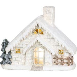 Dekorácia MagicHome Vianoce, Domček s komínom, keramika, , 3xAA, 40 cm, LED vyobraziť