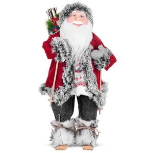 Dekorácia MagicHome Vianoce, Santa na lyžiach, 45 cm vyobraziť