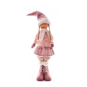 Dekorácia MagicHome Vianoce, Dievča, ružové, 75 cm vyobraziť