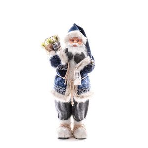 Dekorácia MagicHome Vianoce, Santa s batohom a lampášom, 60 cm vyobraziť
