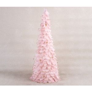 Dekorácia MagicHome Vianoce, Stromček z páperia, ružový, 24x60 cm vyobraziť