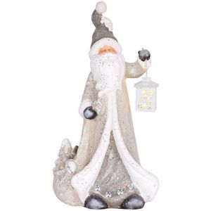 Dekorácia MagicHome Vianoce, Santa s lampášom, 1 LED, 2xAAA, keramika, 34x21x65 cm vyobraziť