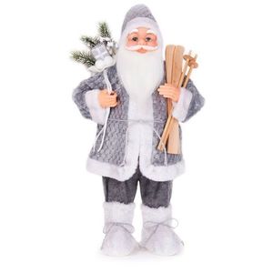 Dekorácia MagicHome Vianoce, Santa stojaci, s lyžami, 60 cm vyobraziť