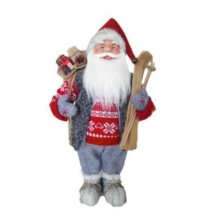 Dekorácia MagicHome Vianoce, Santa stojaci, s lyžami, 60 cm vyobraziť