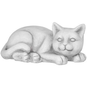 Dekorácia MagicHome, Mačka, sivá, keramika, 41x23x18 cm vyobraziť