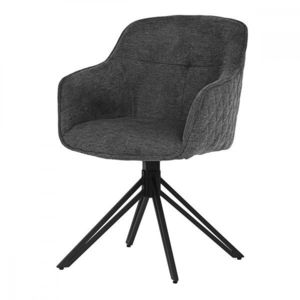 AUTRONIC HC-533 GREY2 Jedálenská a konferenčná stolička, poťah tmavo sivá látka, kovové nohy, čierny mat vyobraziť