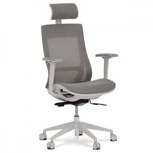 AUTRONIC KA-W004 GREY Kancelářská židle, šedá látka, plastový kříž, 3D područky, kolečka pro tvrdé podlahy vyobraziť