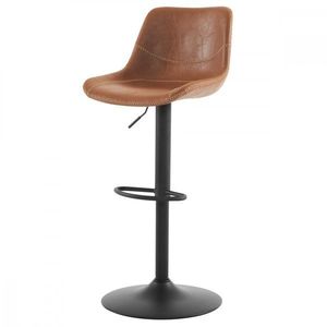 AUTRONIC AUB-714 BR Židle barová, hnědá ekokůže, kov černá vyobraziť