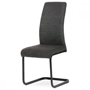 AUTRONIC DCL-414 GREY2 Židle jídelní, šedá látka, kovová pohupová podnož, černý kov vyobraziť