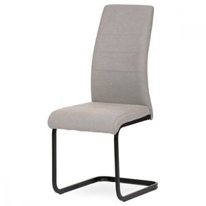 AUTRONIC DCL-414 LAN2 Židle jídelní, lanýžová látka, kovová pohupová podnož, černý kov vyobraziť