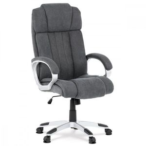 AUTRONIC KA-L632 GREY2 Kancelářská židle, plast ve stříbrné barvě, šedá látka, kolečka pro tvrdé podlahy vyobraziť