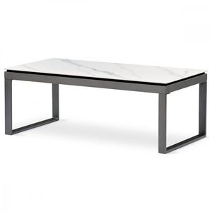 AUTRONIC AHG-284 WT Stůl konferenční, deska slinutá keramika 120x60, bílý mramor, nohy šedý kov vyobraziť