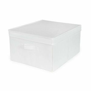 Compactor Skladacia úložná kartónová krabica Wos, 40 x 50 x 25 cm, biela vyobraziť