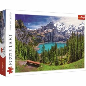 Trefl Puzzle Jazero Oeschinen, Alpy 1500 dielikov vyobraziť