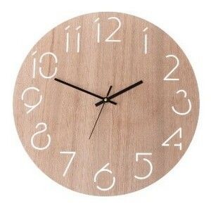 Nástenné hodiny Light wood, pr. 40, 6 cm, drevo vyobraziť