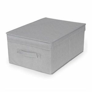 Compactor Skladací úložný kartónový box Wos, 30 x 43 x 19 cm, sivá vyobraziť