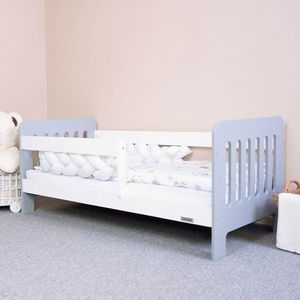 New Baby Detská posteľ so zábranou Erik biela-sivá, 140 x 70 cm vyobraziť