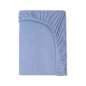 Detská modrá bavlnená elastická plachta Good Morning, 70 x 140/150 cm vyobraziť