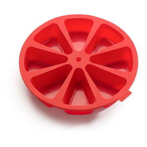 Červená silikónová deliaca forma na tortu Lékué, ⌀ 26, 5 cm vyobraziť
