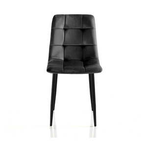 Čierne zamatové jedálenské stoličky v súprave 2 ks Faffy – Tomasucci vyobraziť