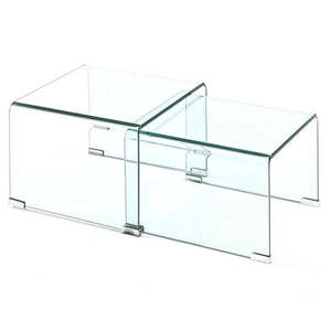 Sklenené konferenčné stolíky v súprave 2 ks 44.5x49 cm Cristal – Tomasucci vyobraziť