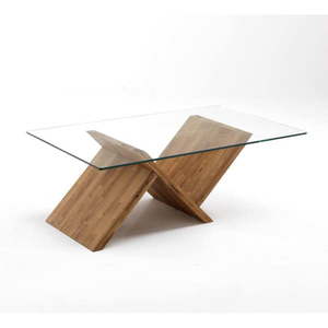 Konferenčný stolík so sklenenou doskou v prírodnej farbe 120x70 cm Ole – Tomasucci vyobraziť