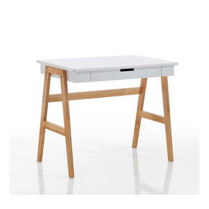 Pracovný stôl s bielou doskou 55x90 cm Karro – Tomasucci vyobraziť