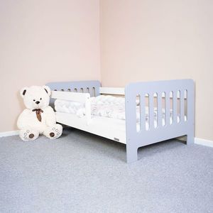 New Baby Detská posteľ so zábranou Erik biela-sivá, 160 x 80 cm vyobraziť